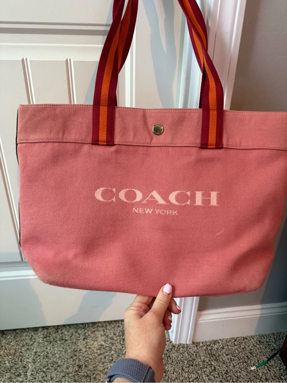 Vintage Coach Canvas Tote